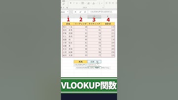 【VLOOKUP関数】ビジネス必須！データ検索のExcel関数「VLOOKUP」を１分で解説【エクセル時短術】#shorts