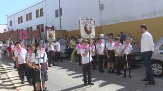Alumnos del colegio Salesianos participan en la procesión escolar de María Auxiliadora en Algeciras