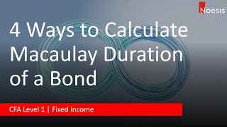 CFA Level 1 | Fixed Income: 4 Ways to Calculate Macaulay Duration of a Bond
