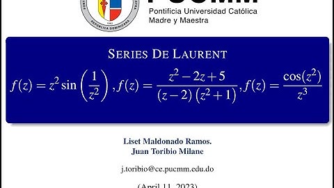 SERIES DE LAURENT  | Variables Complejas.