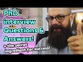 PhD interview questions and answers - the model answers and secret ingredient!