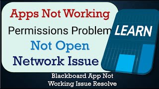 How To Fix Blackboard App not working | Space Issue | Network & Permissions Issue