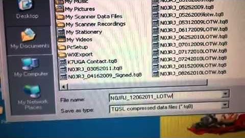 Uploading Contacts to Logbook of the World (LOTW)