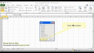 MS Excel 2010 / How to zoom at specific percentage