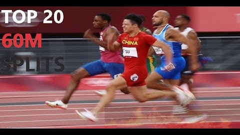 TOP 20 FASTEST 60M SPLITS IN 100M RACES