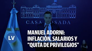 Thumbnail for MANUEL ADORNI: INFLACIÓN, SALARIOS Y "QUITA DE PRIVILEGIOS"