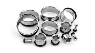 Titanium Single Flare Tunnel Plugs 8G - 1 Inch | UrbanBodyJewelry.com