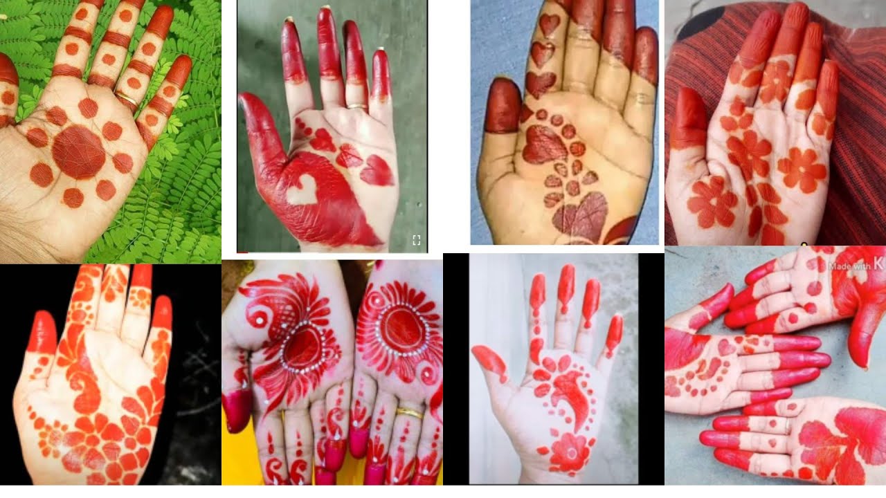Simple மருதாணி designs/Natural maruthani/gorintaku design//henna ...
