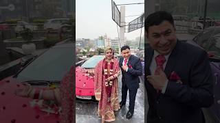 DOLI KI VIDAI on LAMBORGHINI🥰❤️ My Parents 25th Wedding Anniversary 🎉#lamborghini #shaadi #wedding