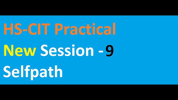 Selfpath Learning 9 HSCIT Practical #era #hkcl #mscit #bscit #rscit #mkcl #rkcl #computer
