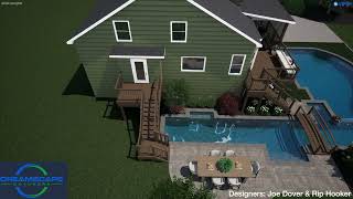 Dreamscapes Outdoors- Double pool including Lap pool- A Joe Dover and Rip Hooker design