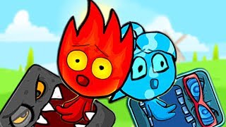 ОГОНЬ И ВОДА ПРОТИВ ЗОМБИ НОВЫЙ КРАСНЫЙ ШАРИК мультик игра про ШАР RED BALL 4 Volume 5 INTO THE CAVE