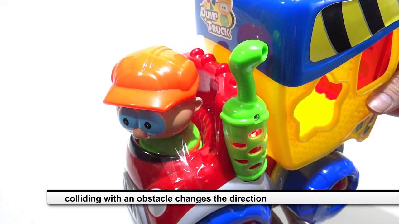 Dump Truck Shape Sorter Bump'N Go Didactic Toys Lights Sounds And