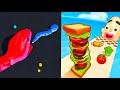 Snake Clash vs Sandwich Runner - All Levels Gameplay (Android,iOS) Part 4