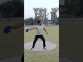 Discus Throw Technique Practice Throw Indian Player Chandigarh 46 Stadium Practice Speed Technique 