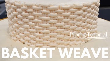 Basket Weave Piping Cake Decorating Technique with Buttercream