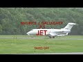 Maurice j gallagher jrs jet takes off plus another jet taxing