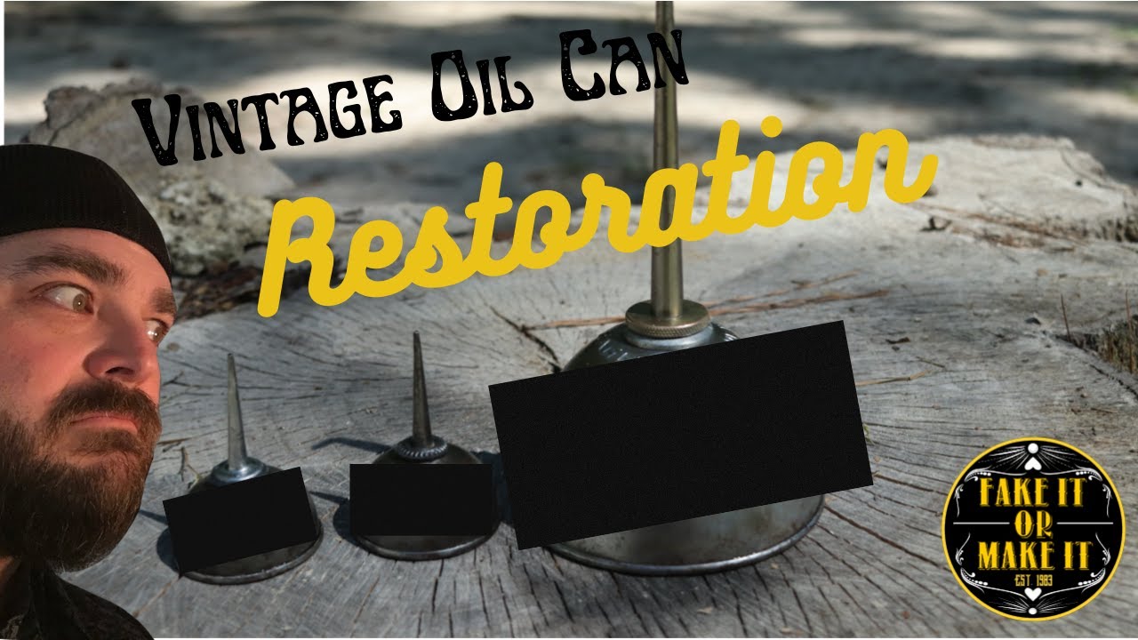 VINTAGE OIL CAN RESTORATION (YOU WONT BELIEVE HOW THEY TURNED OUT