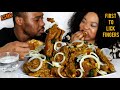 ASMR FIRST TO LICK THEIR FINGERS LOOSES THE GAME | ISI EWU (SPICY GOAT HEAD) CHALLENGE AFRICAN FOOD