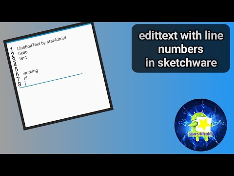 Edittext with line numbers | sketchware pro