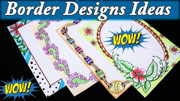 Britto |  Border designs on paper |  project work designs | Borders for Projects | My Creative Hub