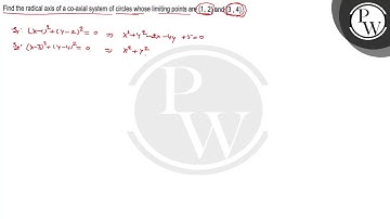 Find the radical axis of a co-axial system of circles whose limitin...