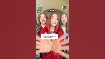 Advika Name Song In Hindi! 🇮🇳🇵🇰🇺🇸 K3 Sisters #shorts #hindi #india #pakistan #nepal #song #fyp