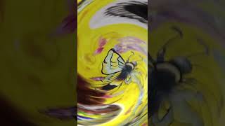 Soap Bubble texture art🌻🐝🐝 Beautiful bee ✨.#art #hkayyumart #trending #shorts #bee #viral #artist