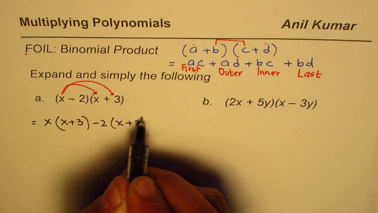 Foil Binomial Product Concept To Multiply Polynomials Youtube