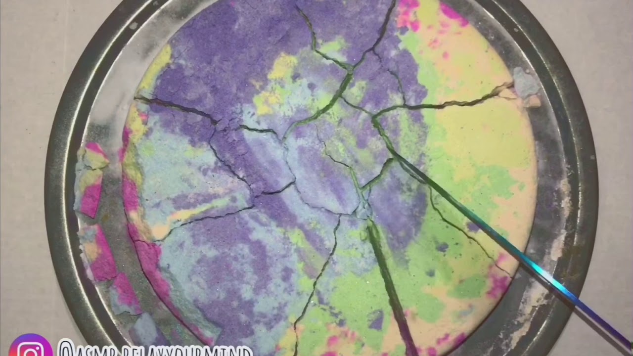 TIE-DYE BAKING SODA SLAB. snaps, crumbles, shaving ASMR
