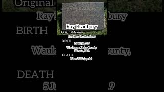 【visit to a grave】Ray Bradbury【Famous Memorial】#gravestone #rip #let's give flowers