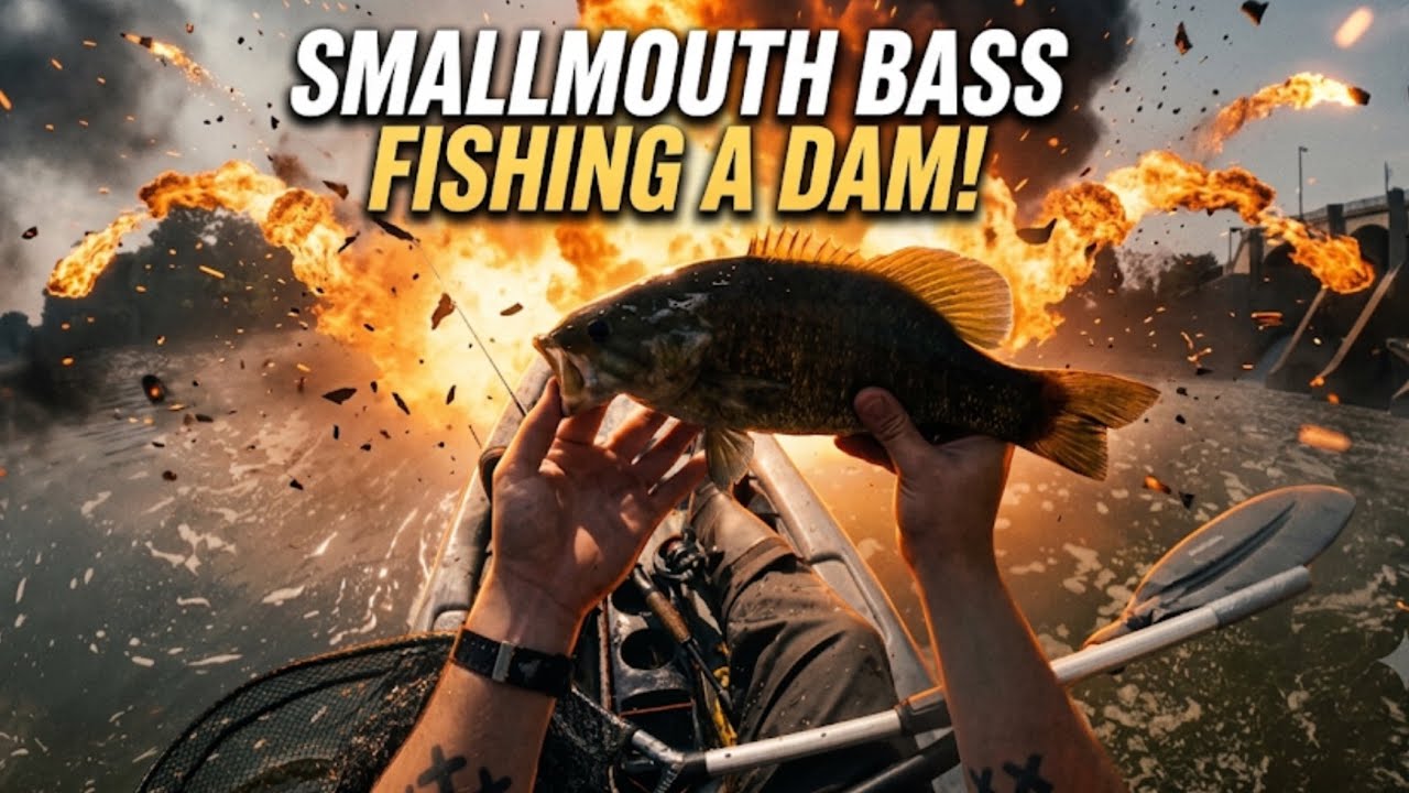 SMALLMOUTH BASS FISHING A DAM!
