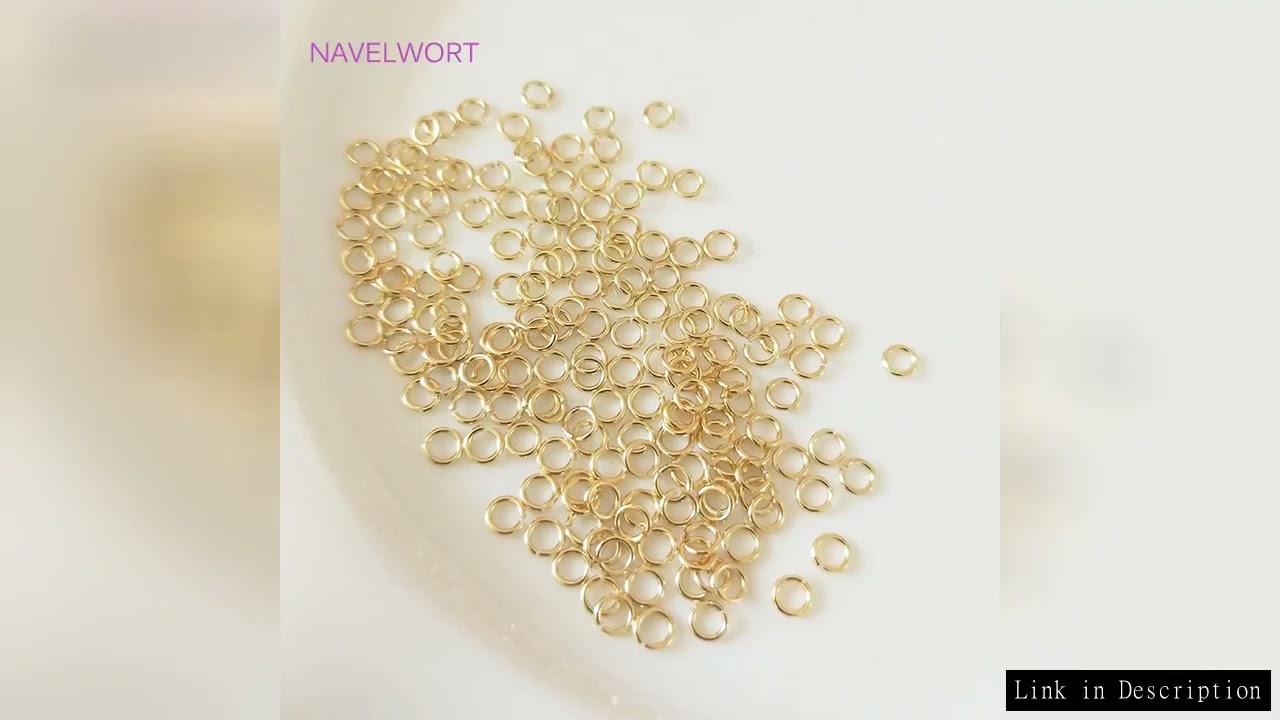 Multi Size 14K/18K Gold Plated Open Jump Ring Connecting Rings For Jewelry Making Brass Split Rings