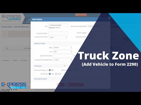 Truck Zone (Add Vehicle to Form 2290) | ExpressTruckTax