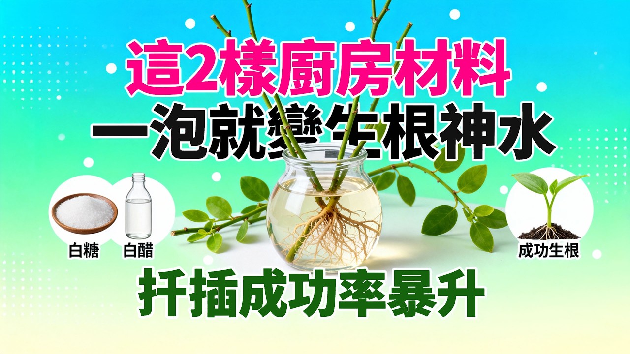 這2樣廚房材料一泡就變生根神水，扦插成功率暴升！