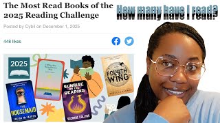 GOODREADS' MOST READ BOOKS OF 2025...HOW MANY HAVE I READ?