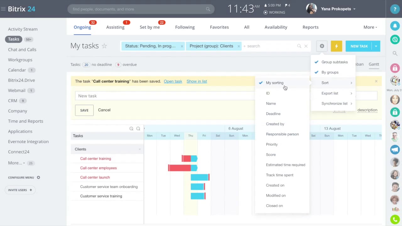 Gantt Chart 7 Sense S R O