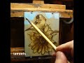 12. Pintura de pajarito y girasol al óleo, sunflower and bird oil painting