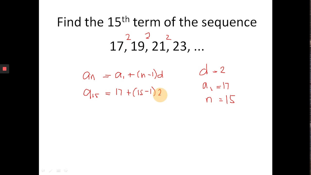 nth term of a sequence formula