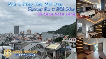 Nhà 3 Lầu, Mới Tinh Tươm, Ngang 5m x 24m, Nhà Hoàn Công, Sát Biển, Đường Phan Chu Trinh, P2. V.Tàu.