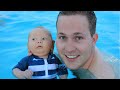 Baby's First Swim | Pool Party - #jannaandbraden