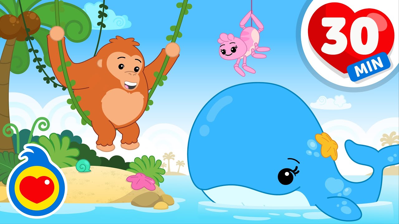 A Baleia 🐳 💦 | 30 minutos de Música Infantil | Um Herói do Coração ️ ...