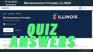 Microeconomics Principles ILLINOIS coursera all quizzes answers