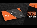 Business card design in photoshop cs6 | Back | Orange | Gray