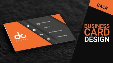 Business card design in photoshop cs6 | Back | Orange | Gray
