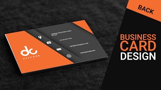 Business card design in photoshop cs6 | Back | Orange | Gray