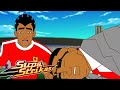 El lobo con ropa de entrenador  super strikas  sper ftbol dibujos animados