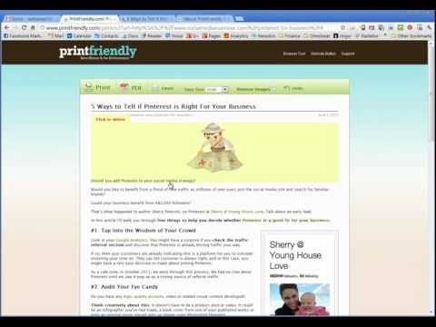 How to Use Print Friendly