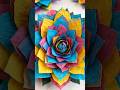 DIY paper flower with colourful sheets #papercraft #diy #craft #homemadepapercraft