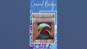 Spring Svg Shadow Box, Covered Bridge 3D Layered Shadowbox